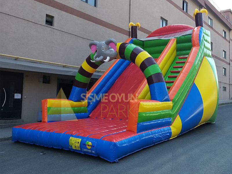 Renkli Fil Şişme Kaydırak